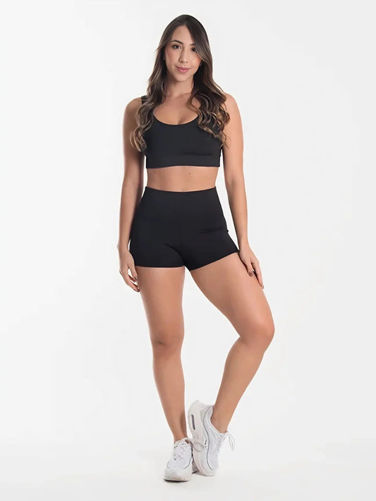 Greenfit Black Mini Short Set